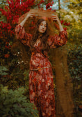 Load image into Gallery viewer, Morrigan Wrap Dress - Night Pomegranate