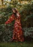 Load image into Gallery viewer, Morrigan Wrap Dress - Night Pomegranate