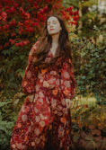 Load image into Gallery viewer, Morrigan Wrap Dress - Night Pomegranate