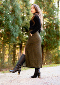 Load image into Gallery viewer, Pencil Midi Skirt - Sea Kelp - Bamboo Jersey