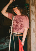 Load image into Gallery viewer, Feral Babe Society® - Vintage Venom - Full length Unisex t-shirt in Desert Rose