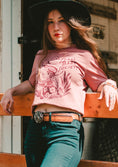 Load image into Gallery viewer, Feral Babe Society® - Vintage Venom - Full length Unisex t-shirt in Desert Rose