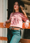 Load image into Gallery viewer, Feral Babe Society® - Vintage Venom - Full length Unisex t-shirt in Desert Rose