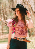 Load image into Gallery viewer, Feral Babe Society® - Vintage Venom - Full length Unisex t-shirt in Desert Rose