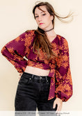 Load image into Gallery viewer, Coyote Wrap Top - in Molten Bloom