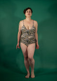 Load image into Gallery viewer, Marylin swimsuit - Fungeyes Basque Green - Perfect for Pear Shapes