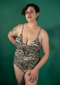 Load image into Gallery viewer, Marylin swimsuit - Fungeyes Basque Green - Perfect for Pear Shapes