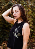 Load image into Gallery viewer, feral babe - black cropped racerback tank