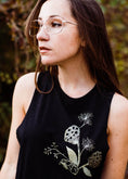 Load image into Gallery viewer, feral babe - black cropped racerback tank