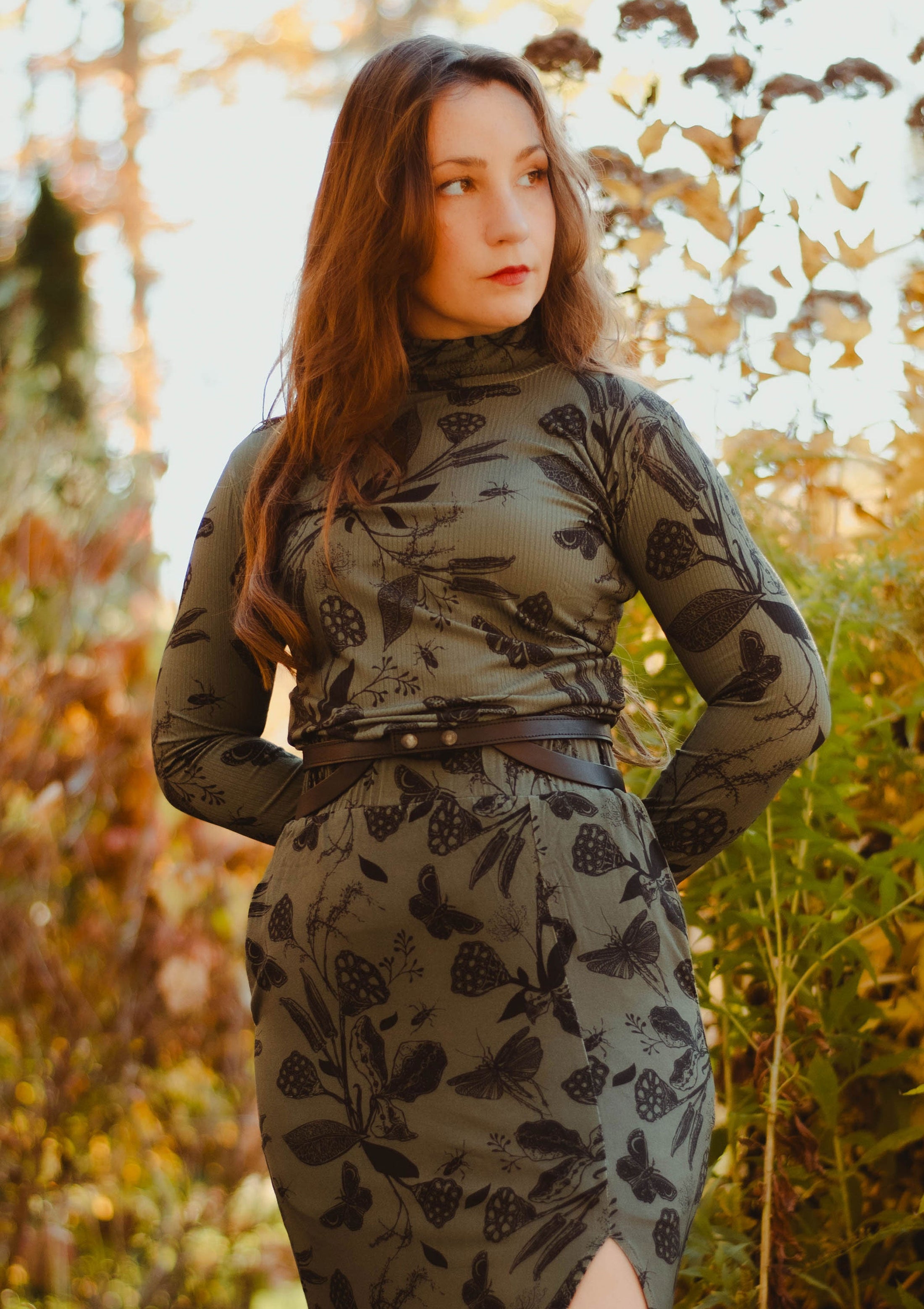 Banquet Regale - Turtleneck Top- Bamboo Rib Knit