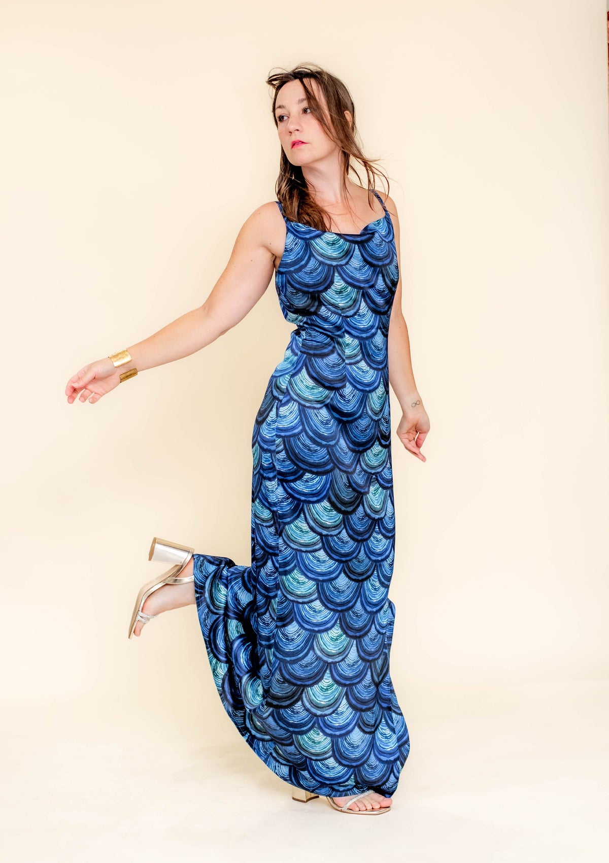 Pre-Order - The Delphine Dress - Midnight Lacquer