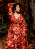 Load image into Gallery viewer, Morrigan Wrap Dress - Night Pomegranate
