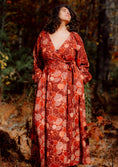 Load image into Gallery viewer, Morrigan Wrap Dress - Night Pomegranate
