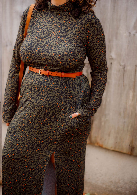 Pencil Midi Skirt - Sea Kelp - Bamboo Jersey