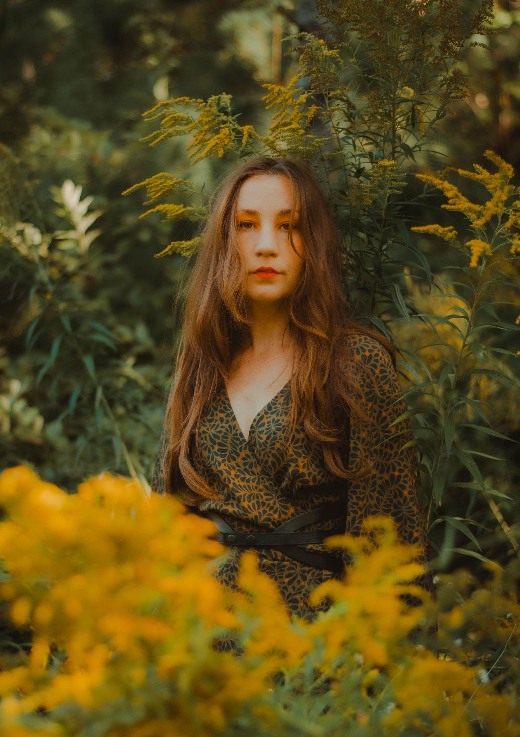 Morrigan Wrap Dress - Sea Kelp