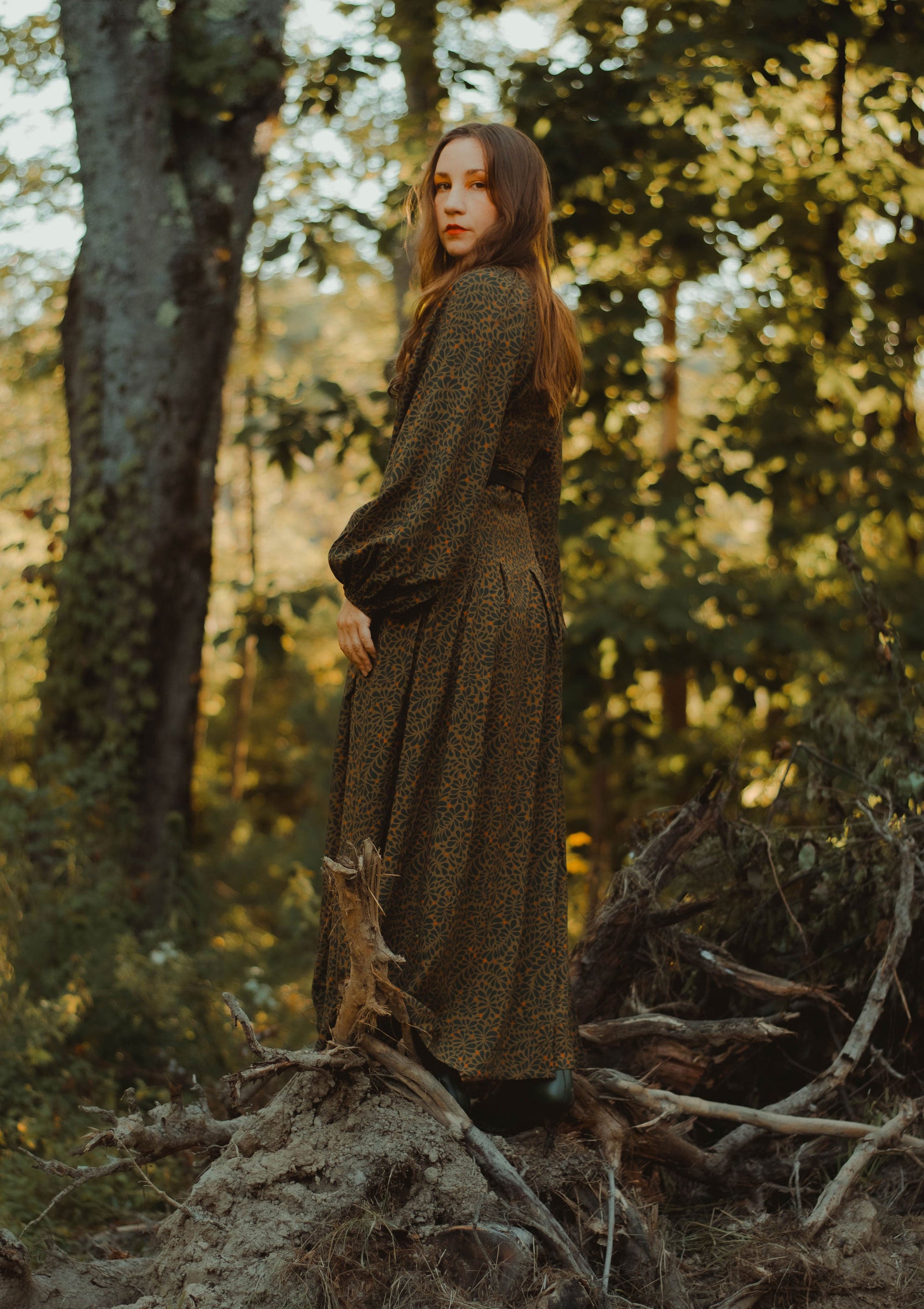 Morrigan Wrap Dress - Sea Kelp