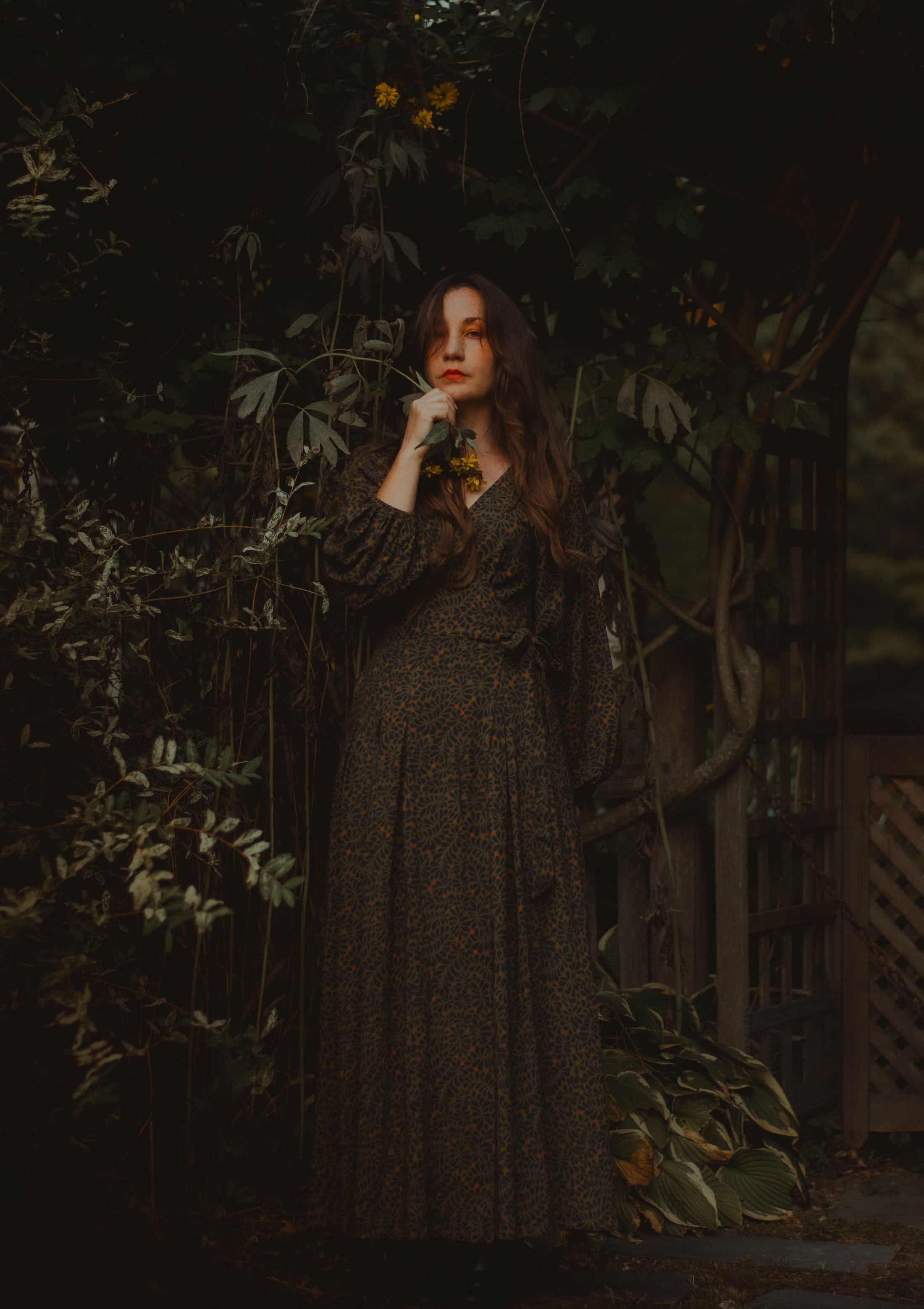 Morrigan Wrap Dress - Sea Kelp