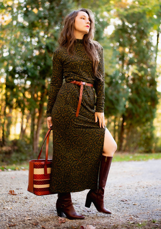 Pencil Midi Skirt - Sea Kelp - Bamboo Jersey