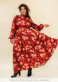 Load image into Gallery viewer, Solenne Gown in Night Pomegranate - Tencel Satin
