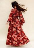 Load image into Gallery viewer, Solenne Gown in Night Pomegranate - Tencel Satin
