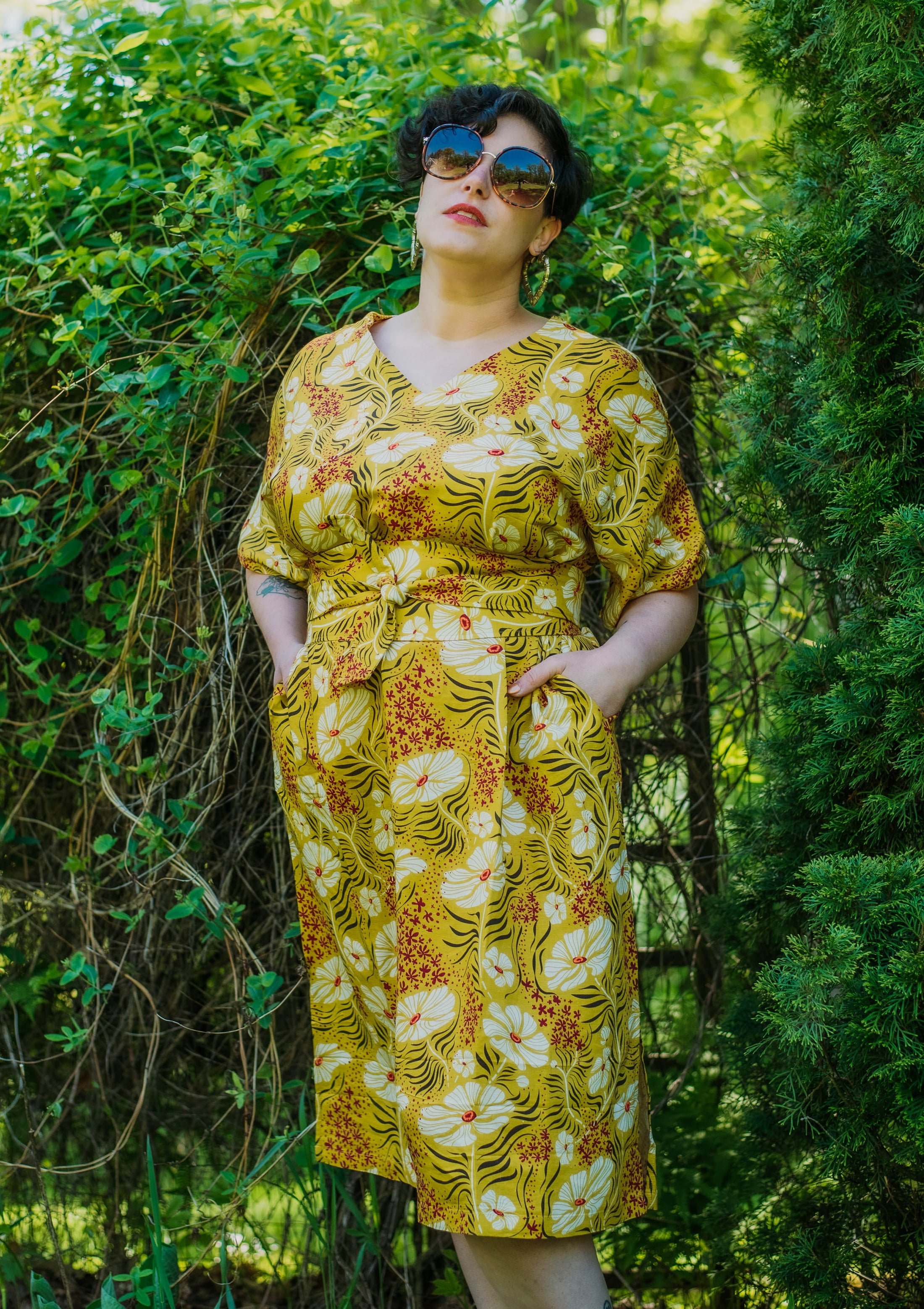 Francine in Boca Dress - Flame Flower