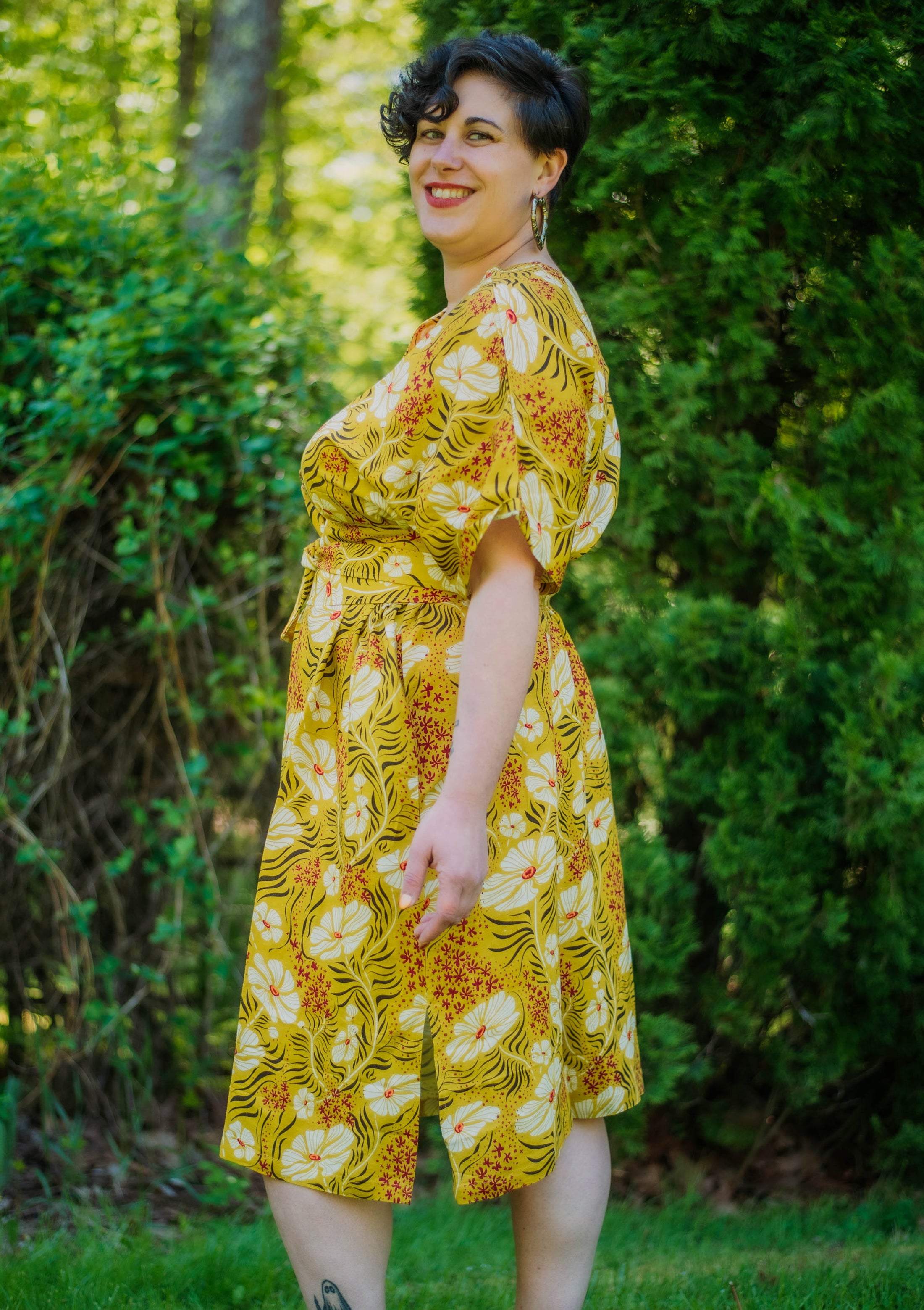 Francine in Boca Dress - Flame Flower