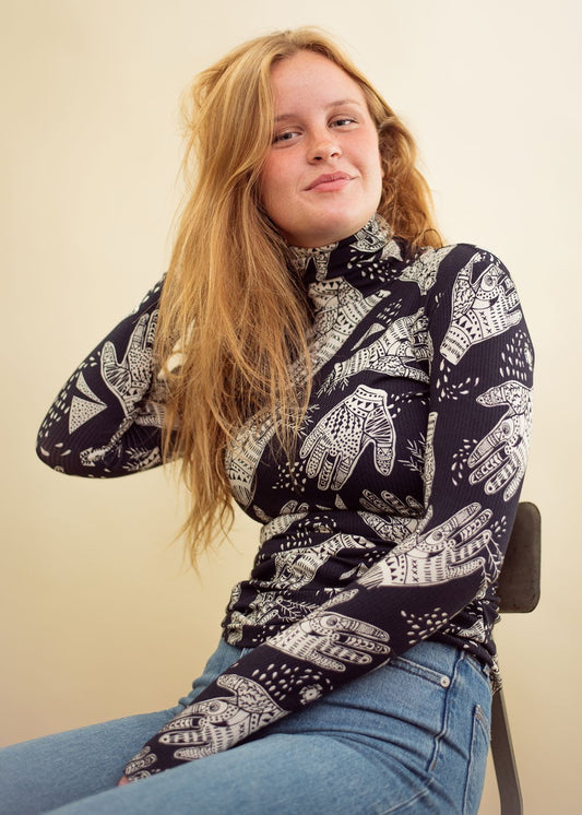 Oracle - turtleneck top - Bamboo Rib Knit