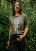 Load image into Gallery viewer, Herb Nerd - Vintaged Cropped Tee in Sage
