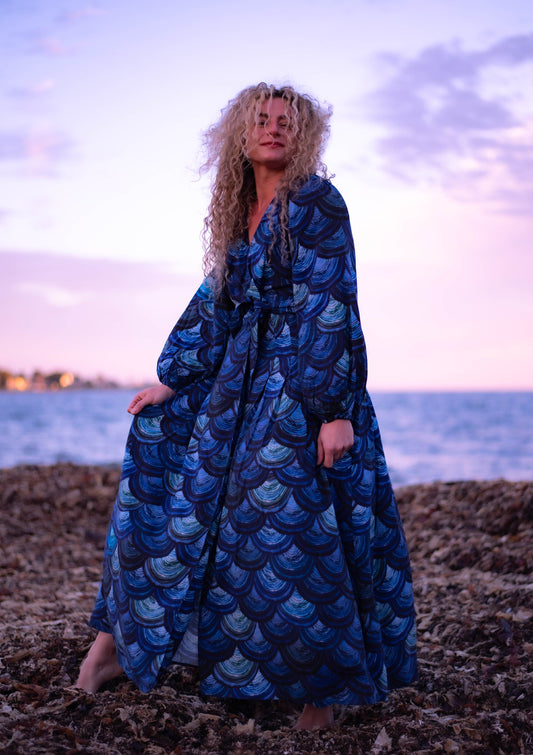 Morrigan Wrap Dress - Midnight Lacquer