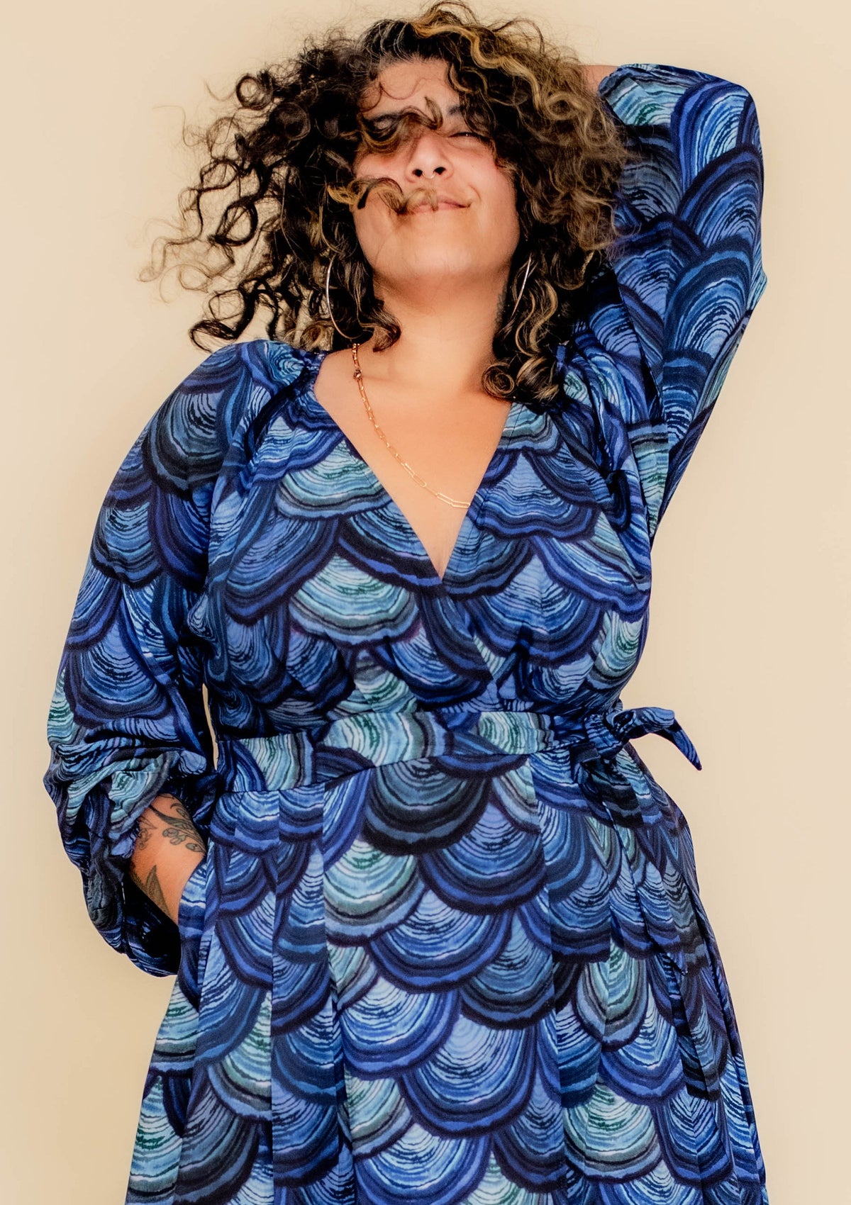 Morrigan Wrap Dress - Midnight Lacquer