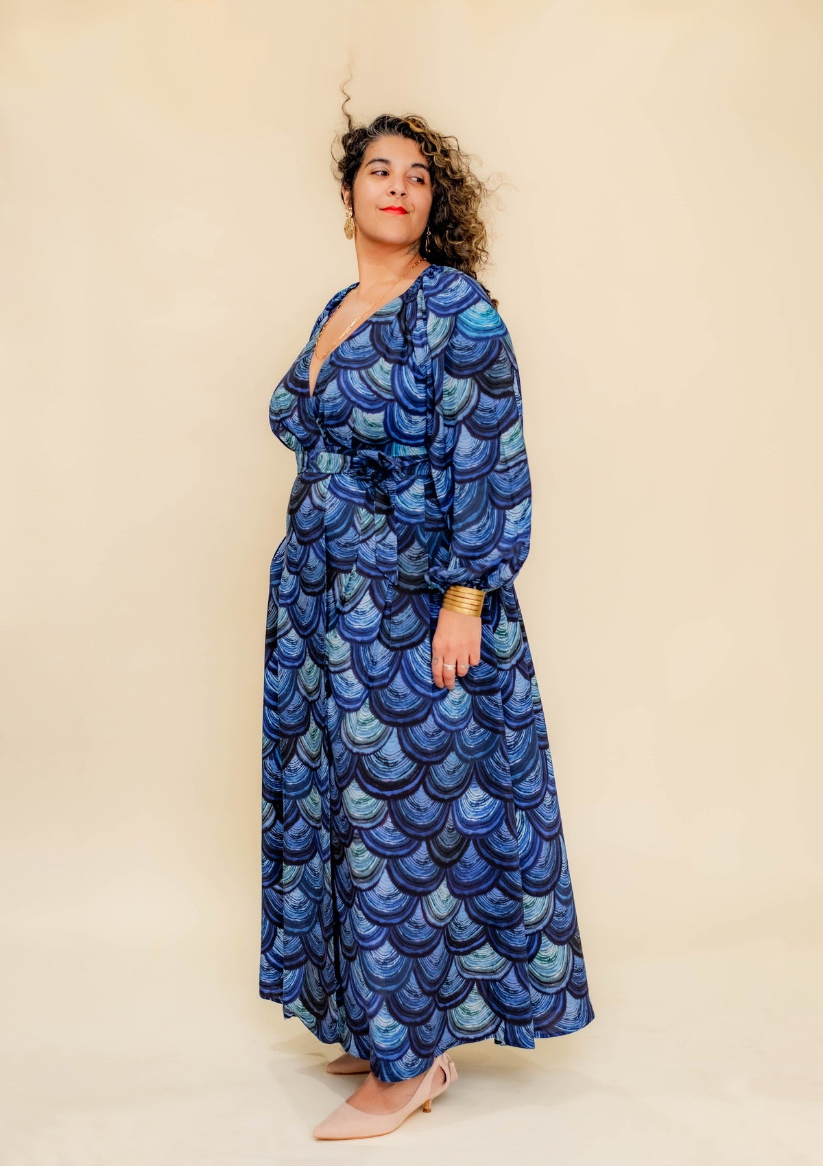 Morrigan Wrap Dress - Midnight Lacquer