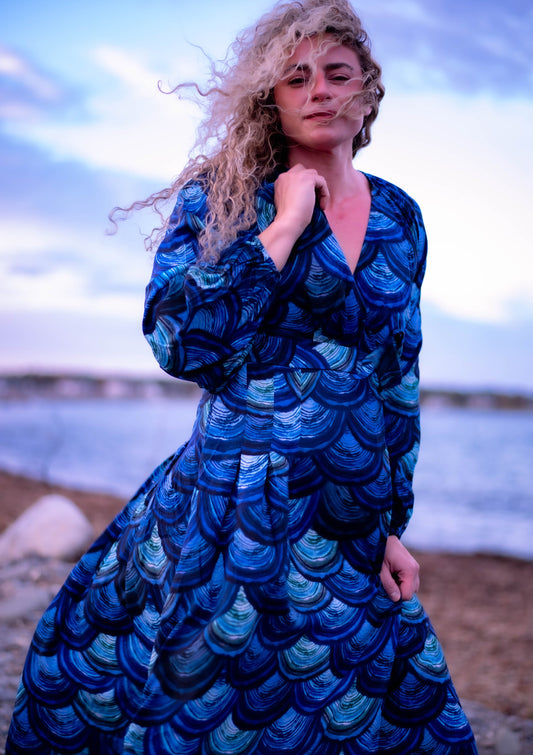 Morrigan Wrap Dress - Midnight Lacquer