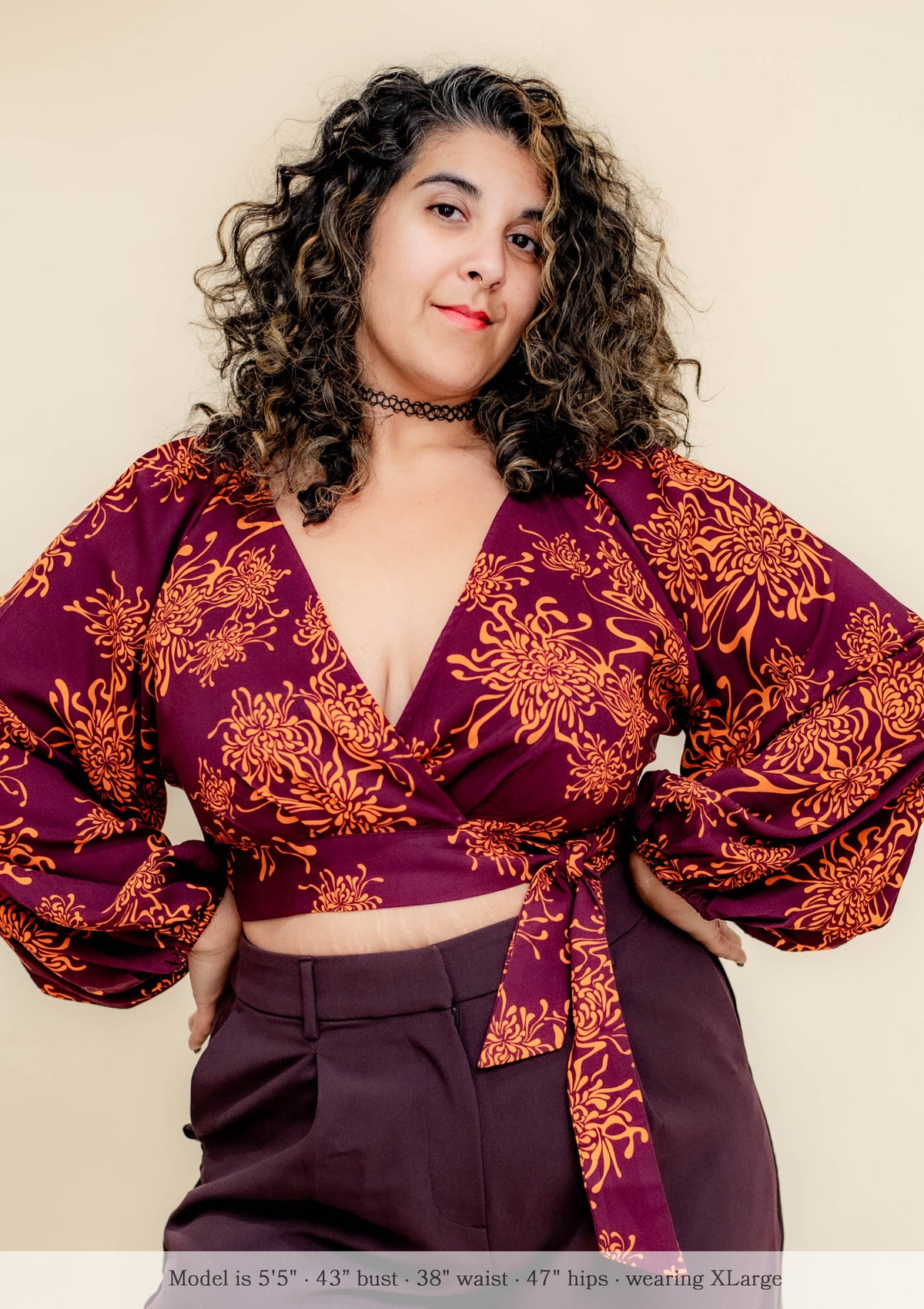 Coyote Wrap Top - in Molten Bloom