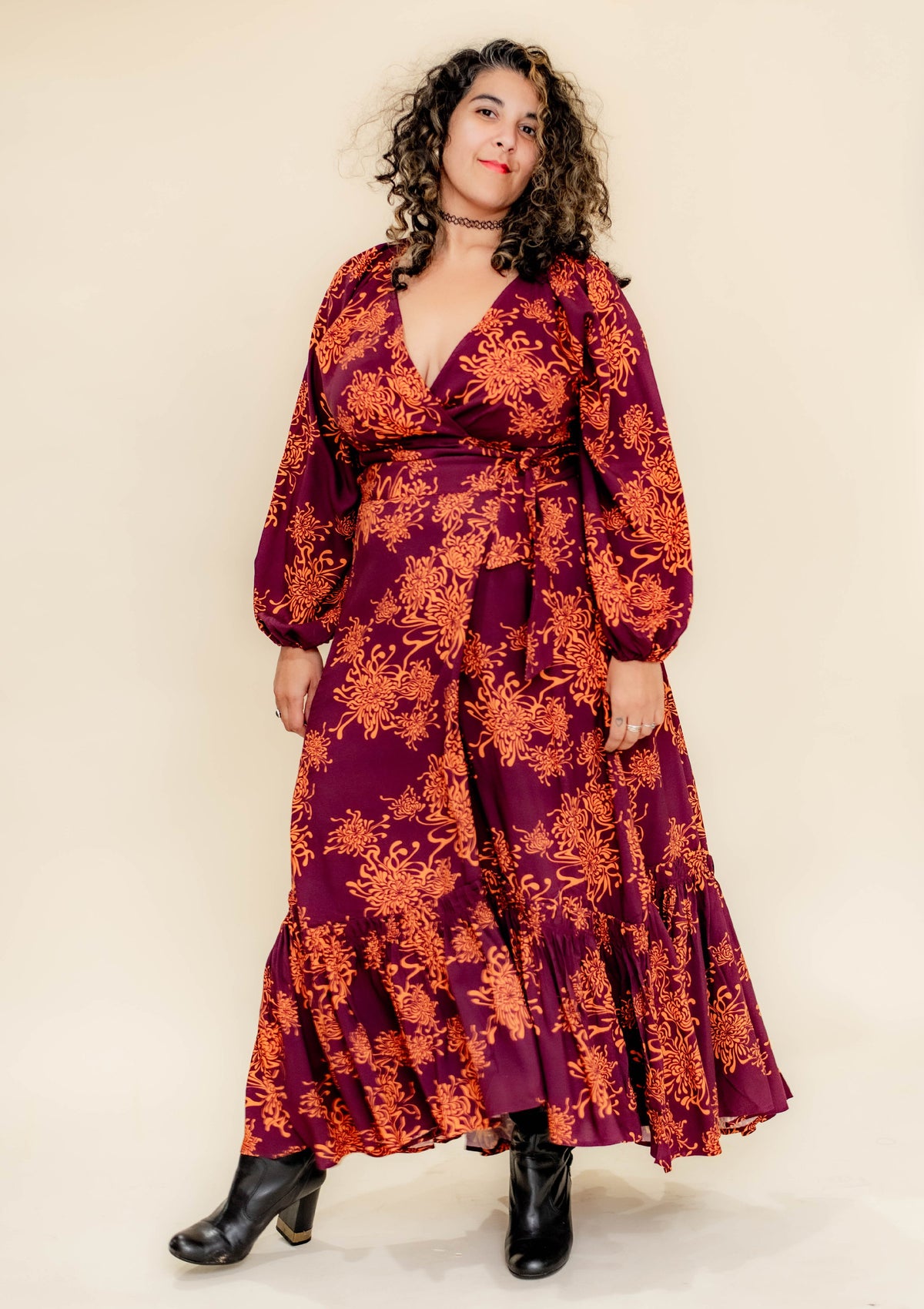 Coyote Wrap Top - in Molten Bloom