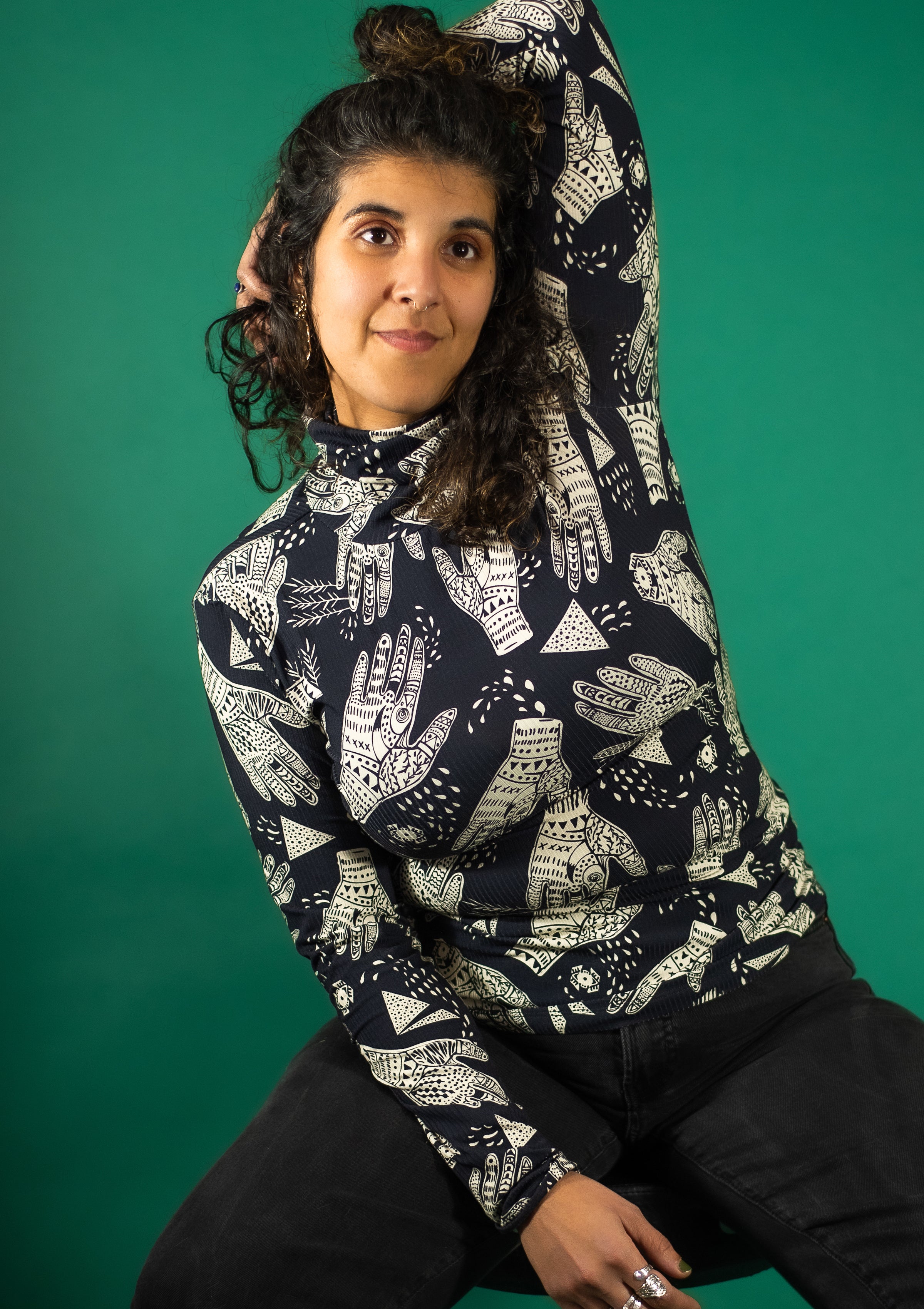 Oracle - turtleneck top - Bamboo Rib Knit – Simka Sol