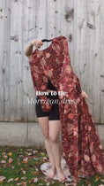 Load and play video in Gallery viewer, Morrigan Wrap Dress - Night Pomegranate
