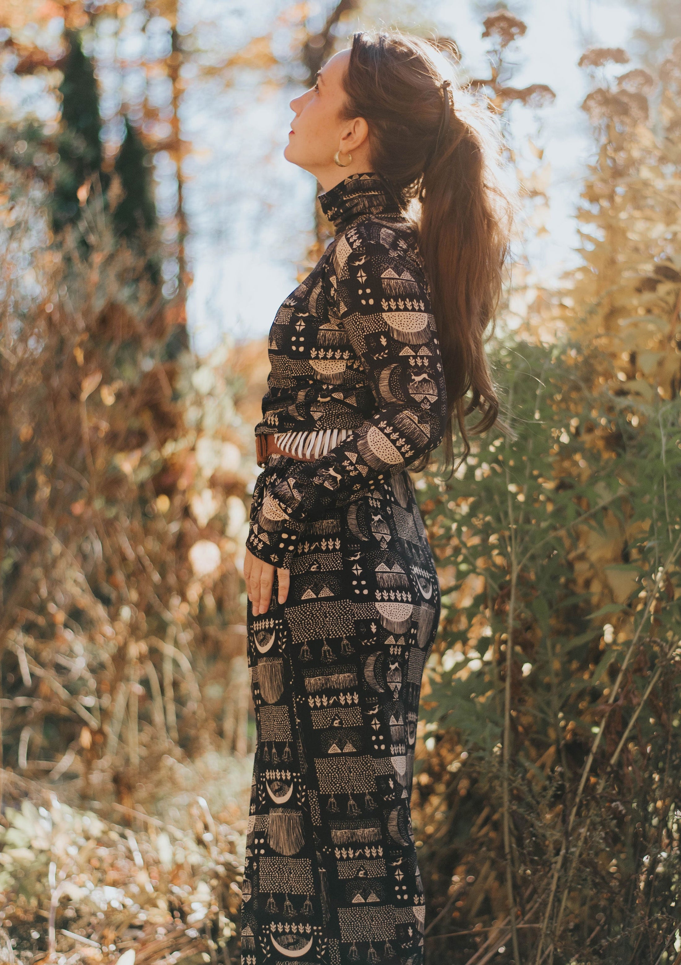 Pencil Midi Skirt - Rabbit Moon - Bamboo Jersey