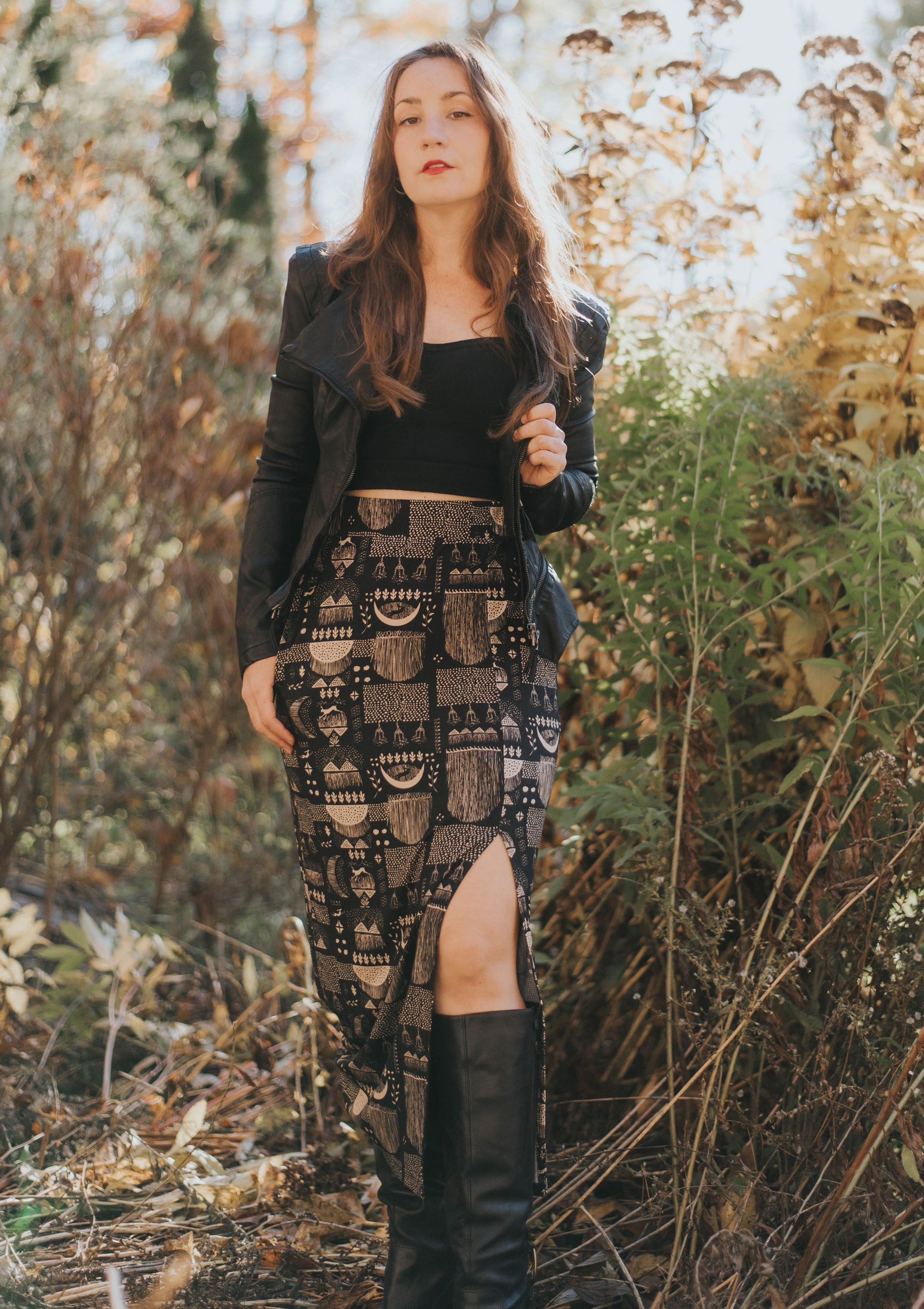 Pencil Midi Skirt - Rabbit Moon - Bamboo Jersey