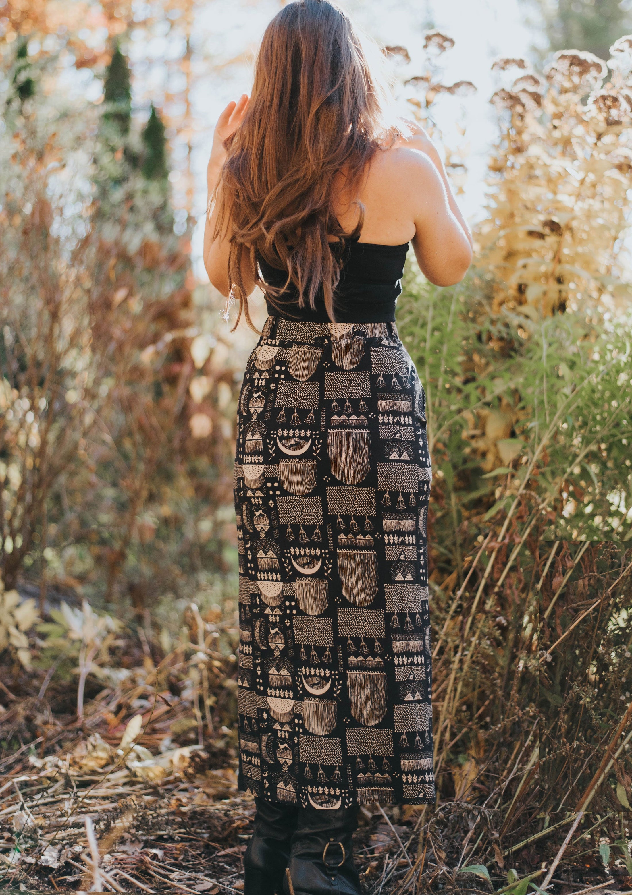 Pencil Midi Skirt - Rabbit Moon - Bamboo Jersey