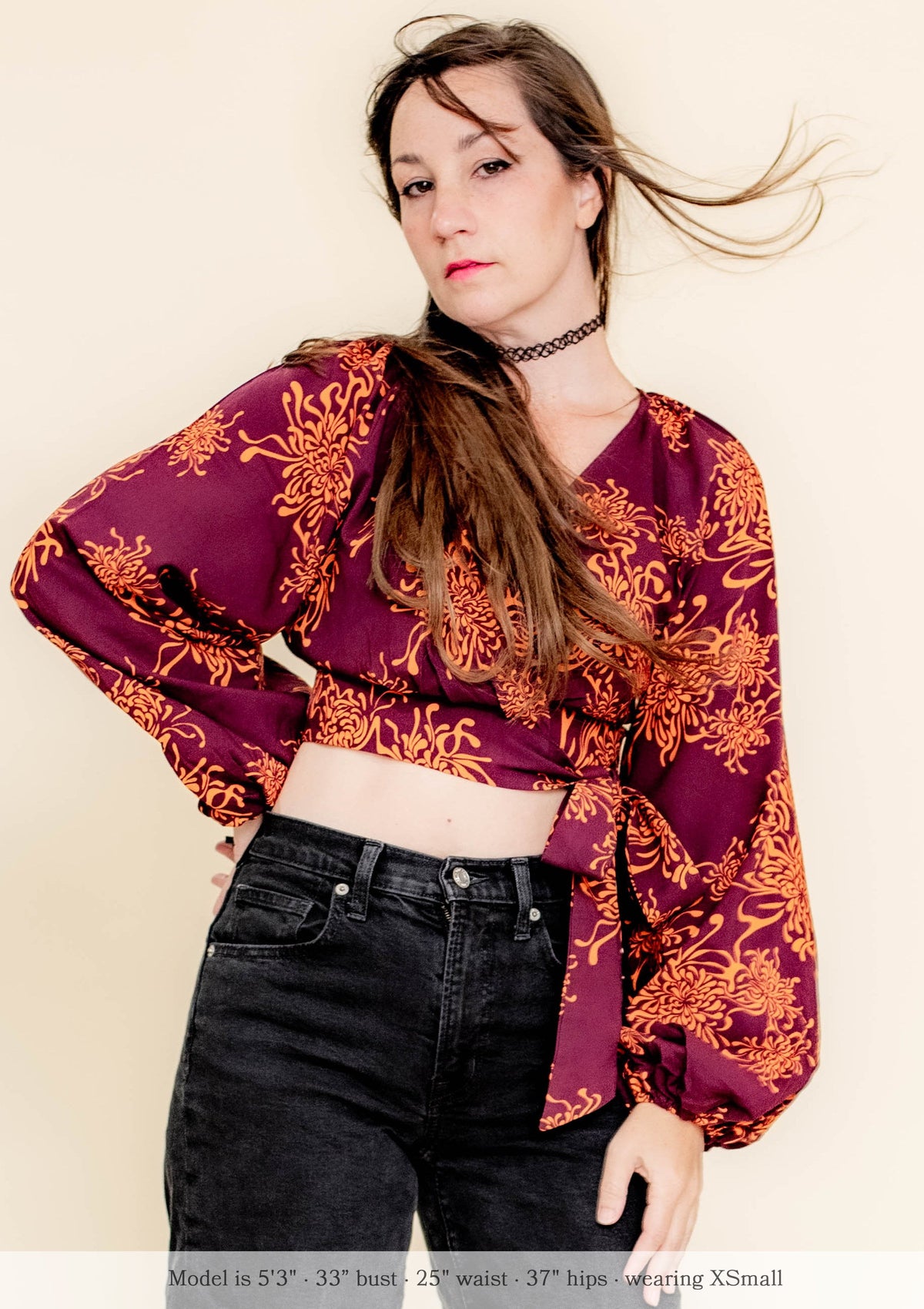 Coyote Wrap Top - in Molten Bloom