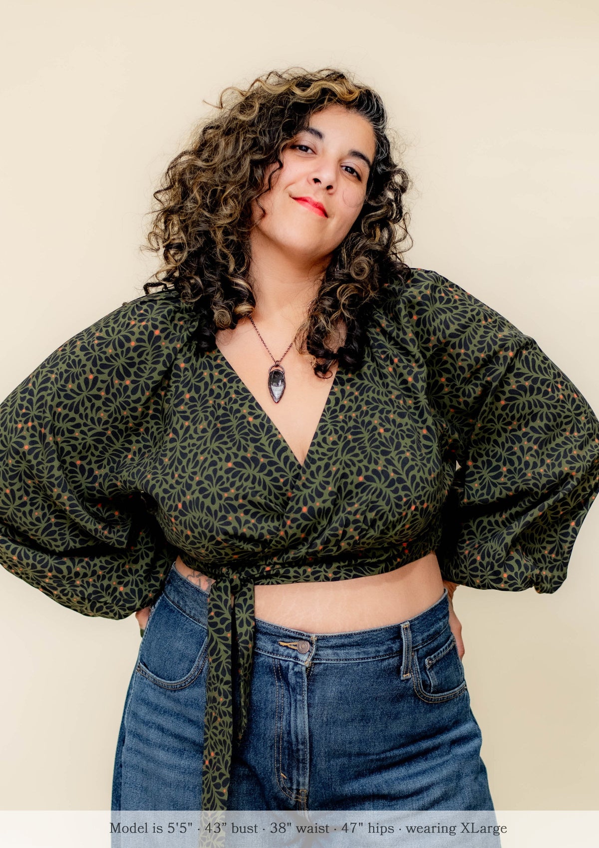 Coyote Wrap Top - in Sea Kelp