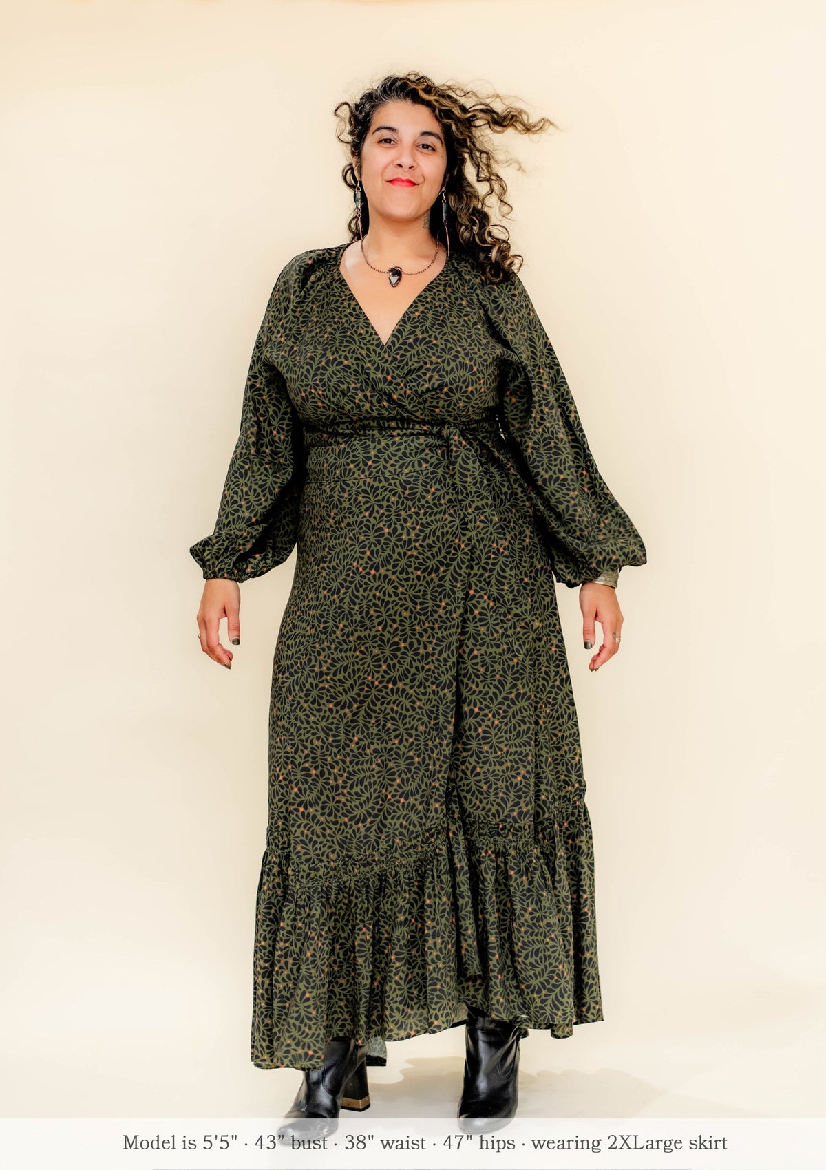 Coyote Wrap Top - in Sea Kelp