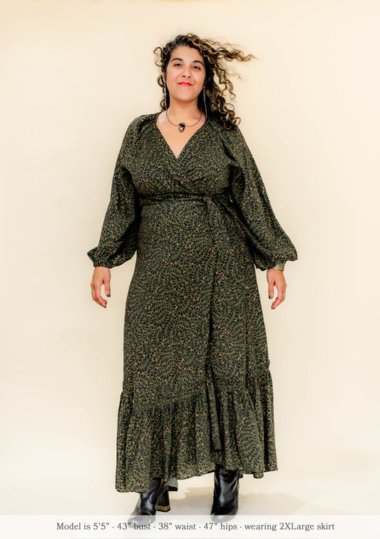 Coyote Wrap Top - in Sea Kelp