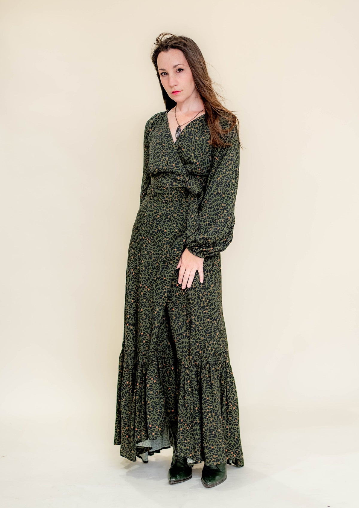 Coyote Wrap Top - in Sea Kelp