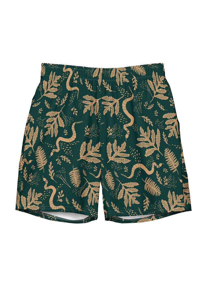 Tapestry - elastic swim trunks with pockets