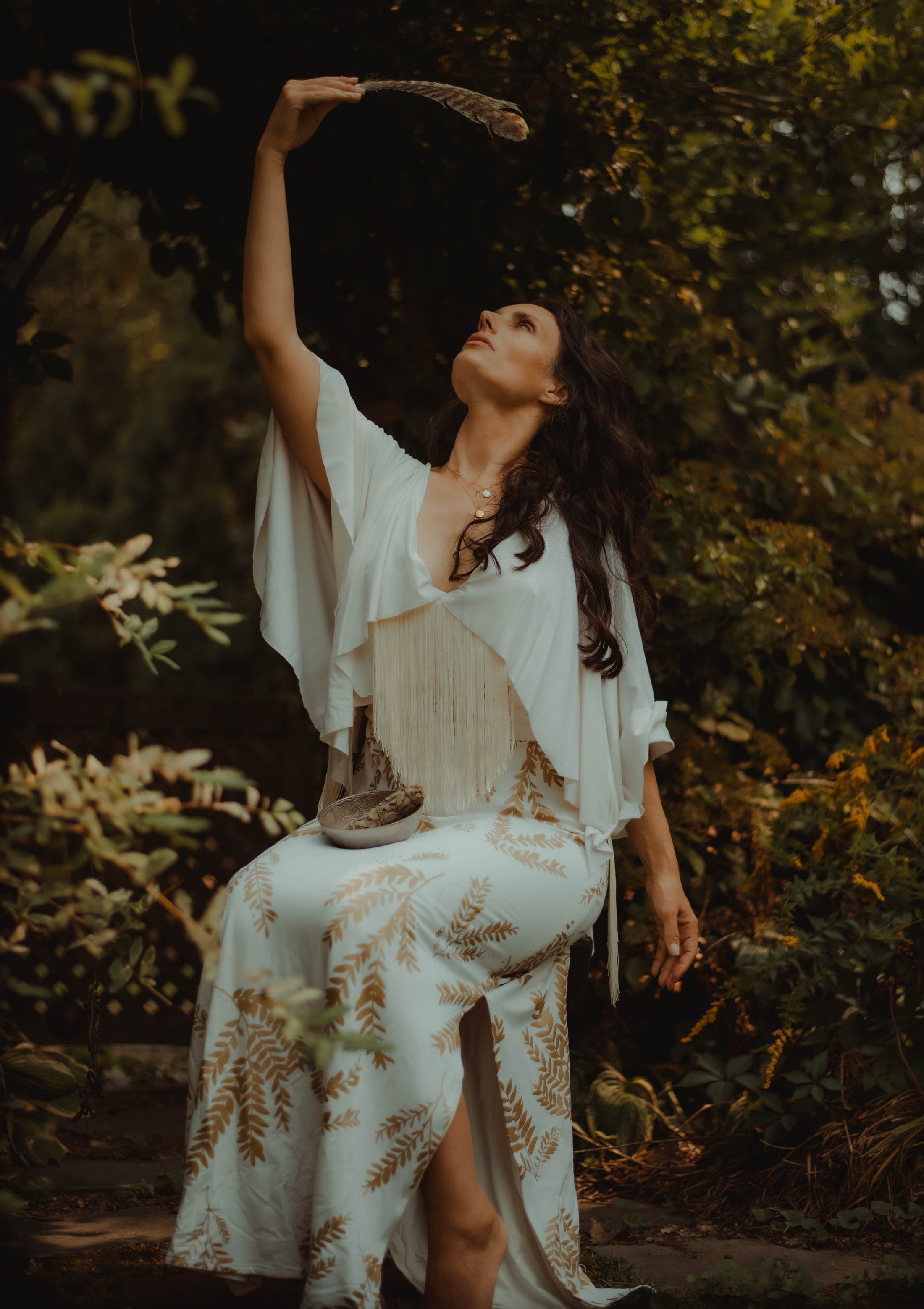 The Gown - Handprinted Fabric