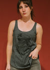 Total Garbage - strapy tank in heather grey