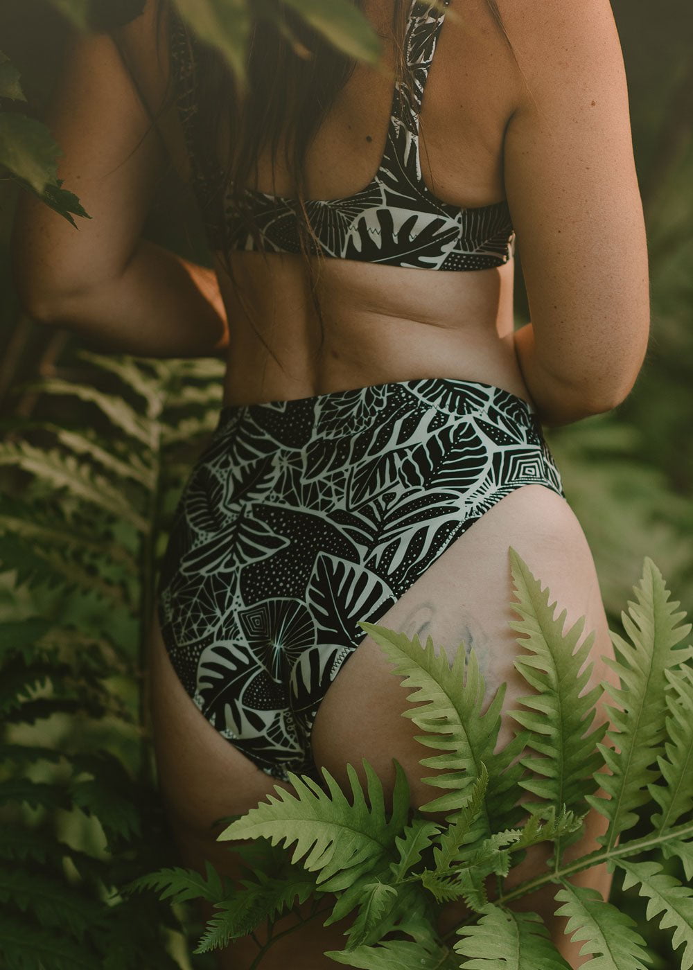 Palm Garden - Recycled high-waisted bikini bottom – Simka Sol