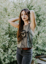 Peace out sloth - cropped racerback tank